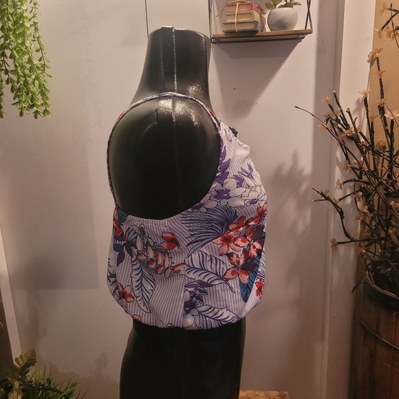 Japna Blue Floral Print Tank Top XS - Picture 3 of 5